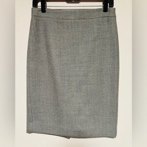 NWOT J. Crew Wool Heather Gray Pencil Skirt
